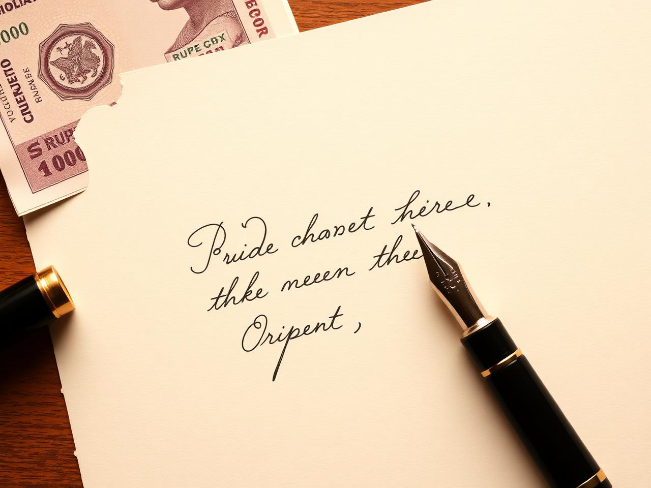 Beautiful handwriting with a fountain pen